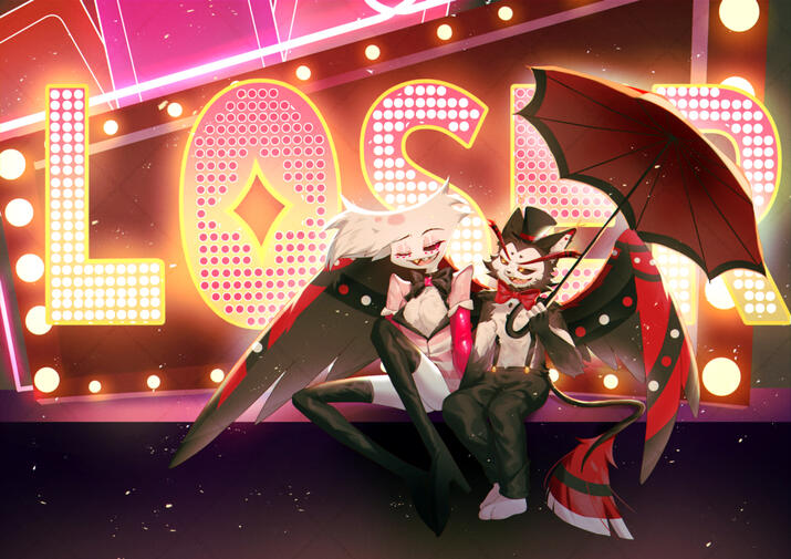 2024 - You're a loser, baby! Fanart Hazbin Hotel © Vivziepop