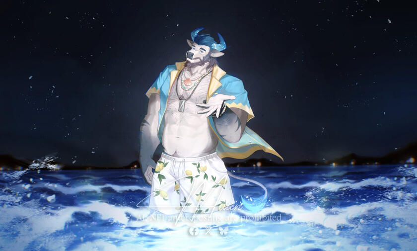 2026 - The beach at night hits different Commission For RayOriens